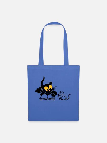 Kitten Lese - Stoffbeutel - Hellblau