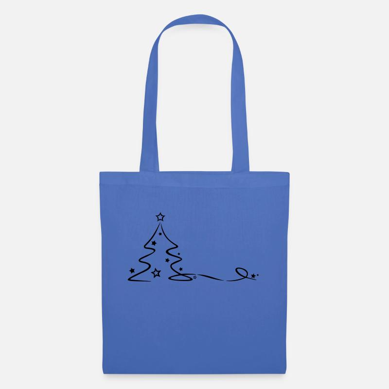 Weihnachten - Weihnachtsbaum - Stoffbeutel - Hellblau