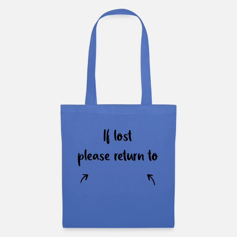 if lost please return to - Stoffbeutel - Hellblau