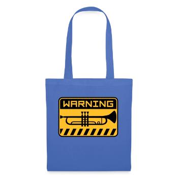Avertissement Musique trompette - Sac en tissu - bleu pâle - Devant