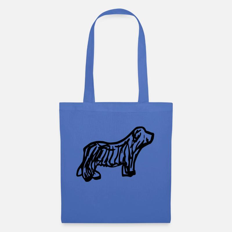 Bearded Collie - Stoffbeutel - Hellblau