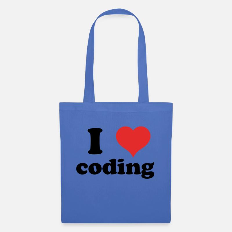 i love coding - Tote Bag - light blue