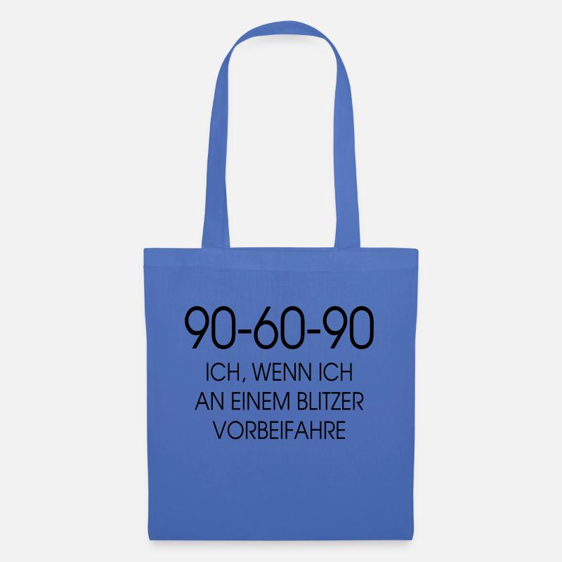 90 60 90 Blitzer - Stoffbeutel - Hellblau