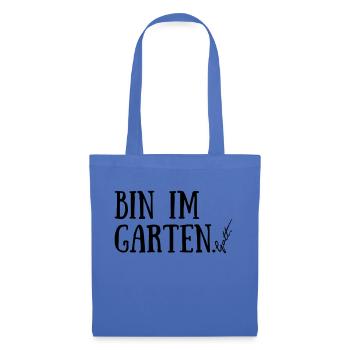 Bin im Garten. Gott. - Stoffbeutel - Hellblau - Vorne