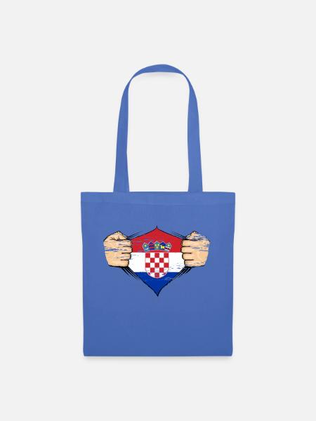 Kroatien Flagge Design used - Stoffbeutel - Hellblau