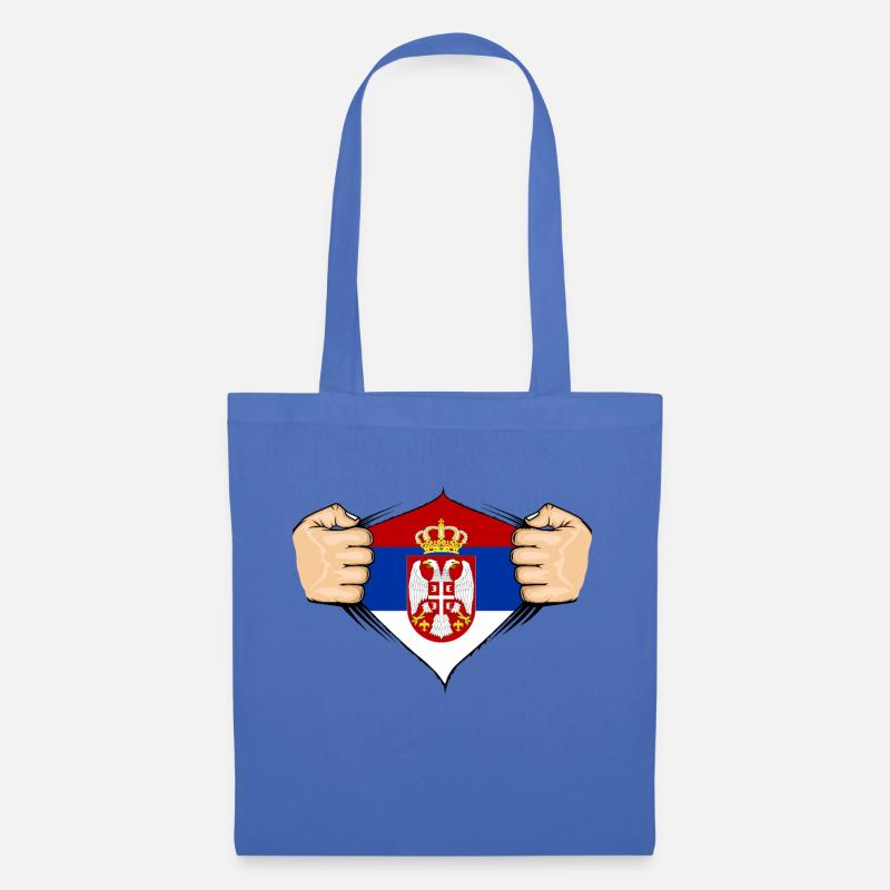 Conception du drapeau de la Serbie - Sac en tissu - bleu pâle