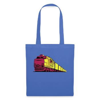 Ferroviaire fret locomotive - Sac en tissu - bleu pâle - Devant