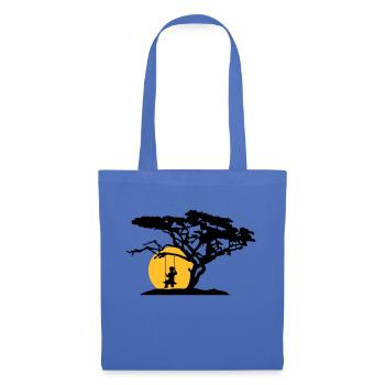 sun silhouette tree africa savanna lonely trauri - Tote Bag - light blue - Front