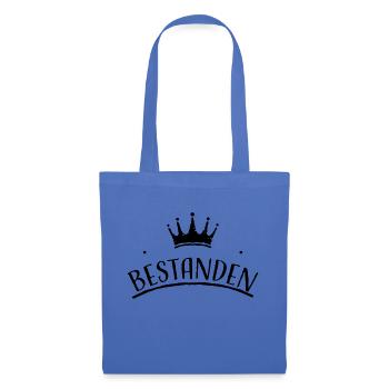 Krone Prüfung bestanden schwarz Tshirt design - Stoffbeutel - Hellblau - Vorne