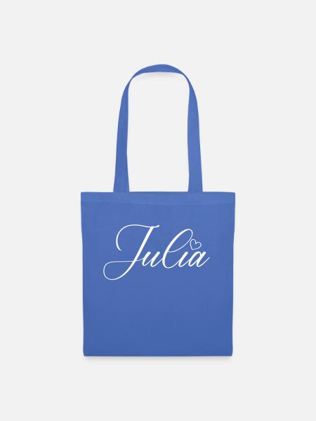 julia name - Stoffbeutel - Hellblau