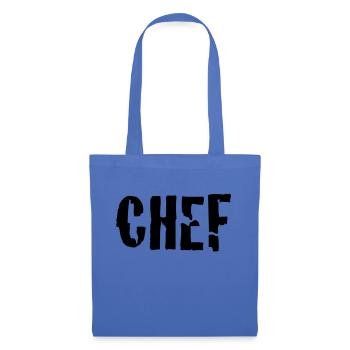 chef - Sac en tissu - bleu pâle - Devant