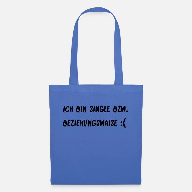 Ich bin Single bzw. Beziehungswaise - Stoffbeutel - Hellblau