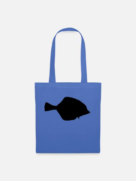 Flunder - Fisch - Fish - Stoffbeutel - Hellblau