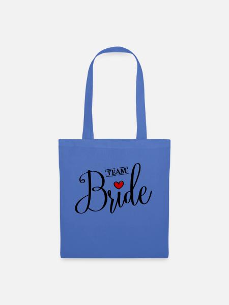Team Braut Herz Hochzeit - Stoffbeutel - Hellblau
