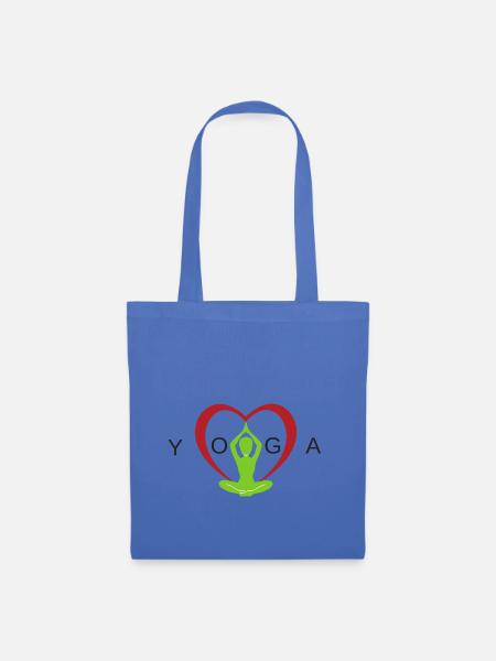 Yoga Herz - Stoffbeutel - Hellblau