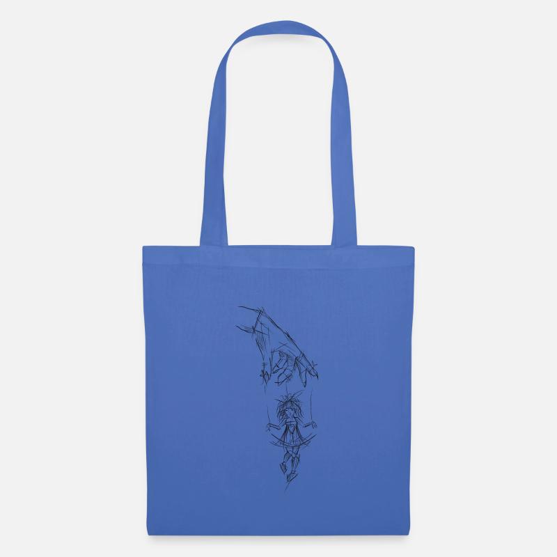 Puppeteer puppetmaster drawn hand puppet - Tote Bag - light blue