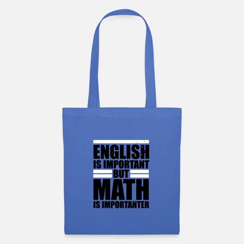 Math is importanter than english - Premium Design - Stoffbeutel - Hellblau