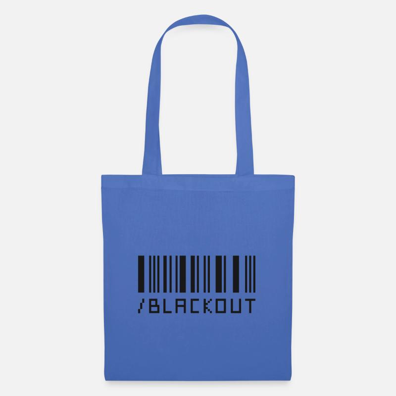 Blackout Barcode Design - Stoffbeutel - Hellblau