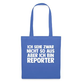 Journalistik Journalist Reporter - Stoffbeutel - Hellblau - Vorne
