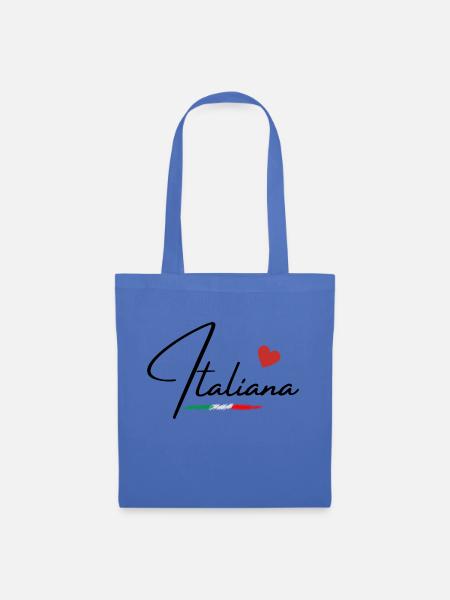 Italiana Herz Tricolore - Stoffbeutel - Hellblau