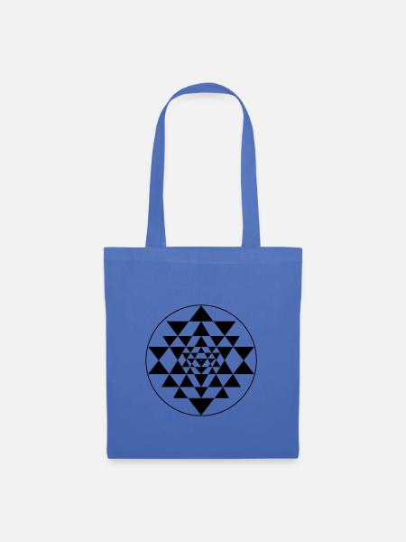 Sri Yantra - Stoffbeutel - Hellblau