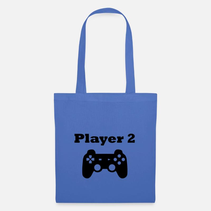 Gaming Player 2 Controller Geschenk - Stoffbeutel - Hellblau