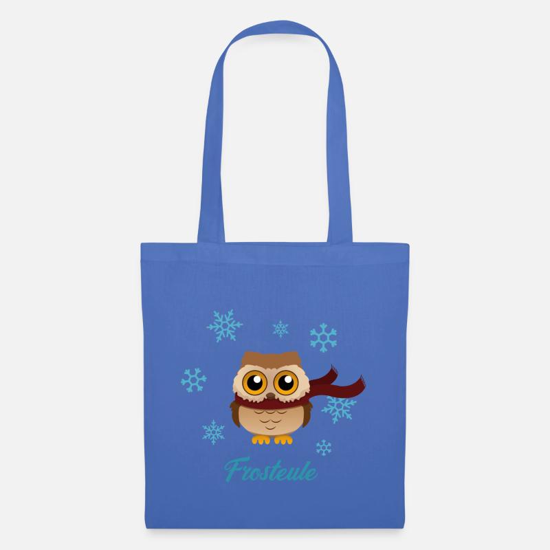Frosteule Frostbeule eule mit schal - Stoffbeutel - Hellblau