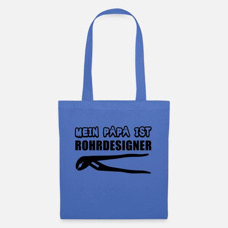 Rohrdesigner Papa - Stoffbeutel - Hellblau