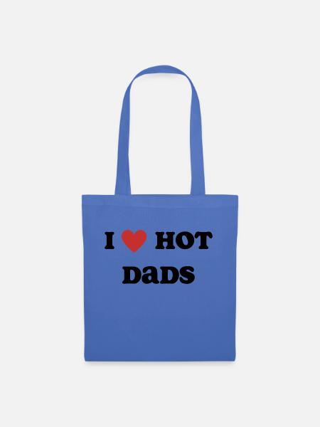 Ich liebe Hot Dads - Stoffbeutel - Hellblau