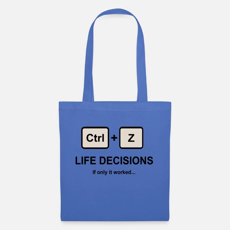 Ctrl + Z Life Decisions - Tote Bag - light blue