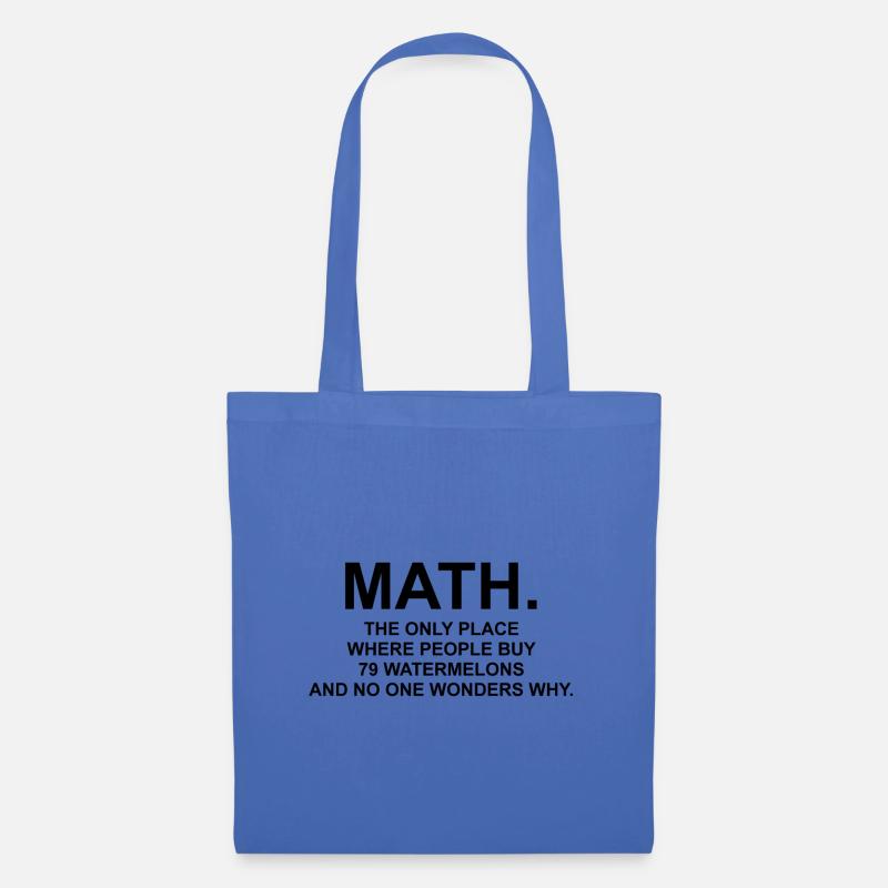 Mathe - Stoffbeutel - Hellblau
