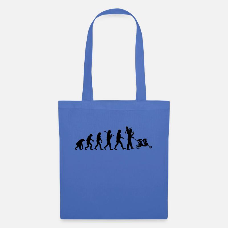 evolution daddy famille nombreuse - Sac en tissu - bleu pâle