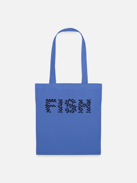 Fischschwarm / fish swarm (1c) - Stoffbeutel - Hellblau