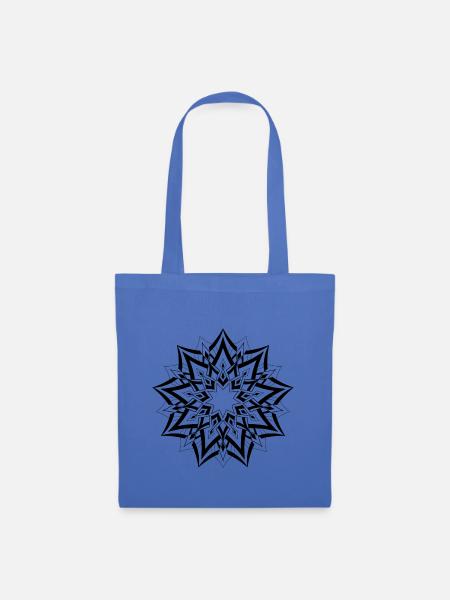 Geometric Mandala Design - Stoffbeutel - Hellblau
