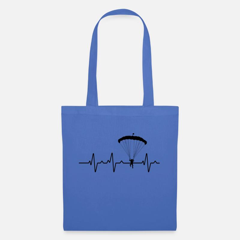 Fallschirm Herzschlag Geschenk - Stoffbeutel - Hellblau
