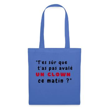 T-shirt Le chat clown - Sac en tissu - bleu pâle - Devant