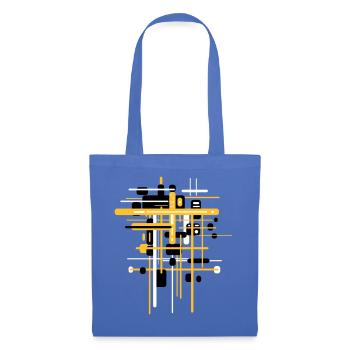 Bauhaus Baustelle - Muster Abstrakt - Stoffbeutel - Hellblau - Vorne