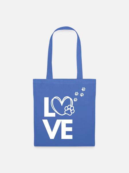 Love dog - Stoffbeutel - Hellblau