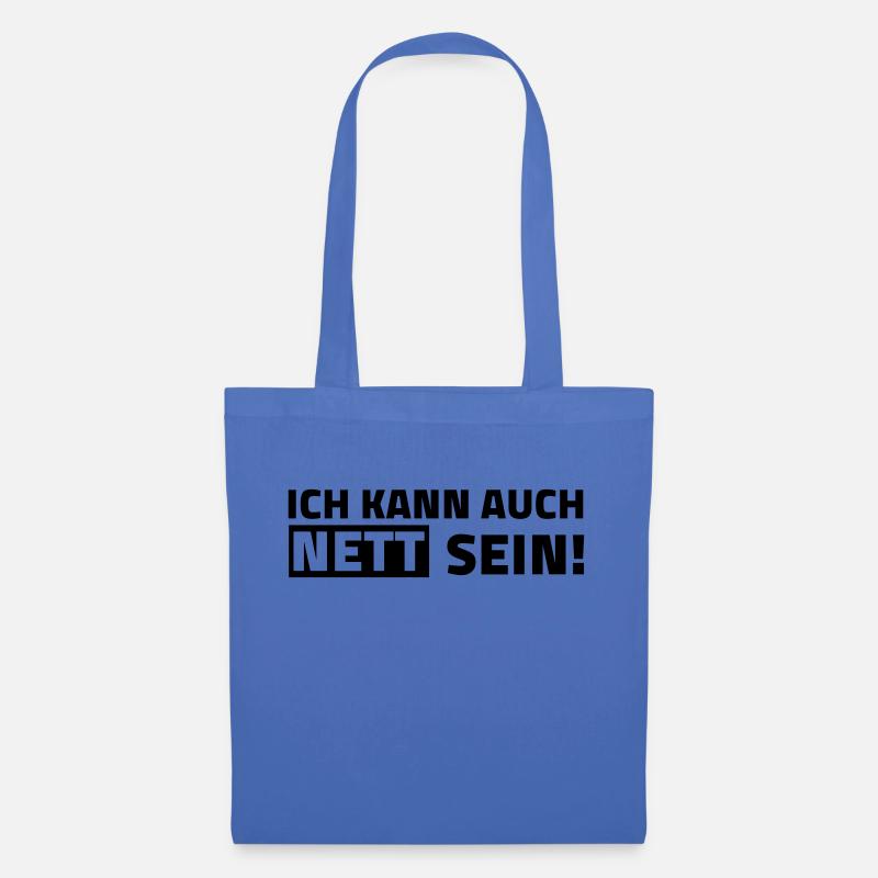 ich kann auch nett sein - Stoffbeutel - Hellblau