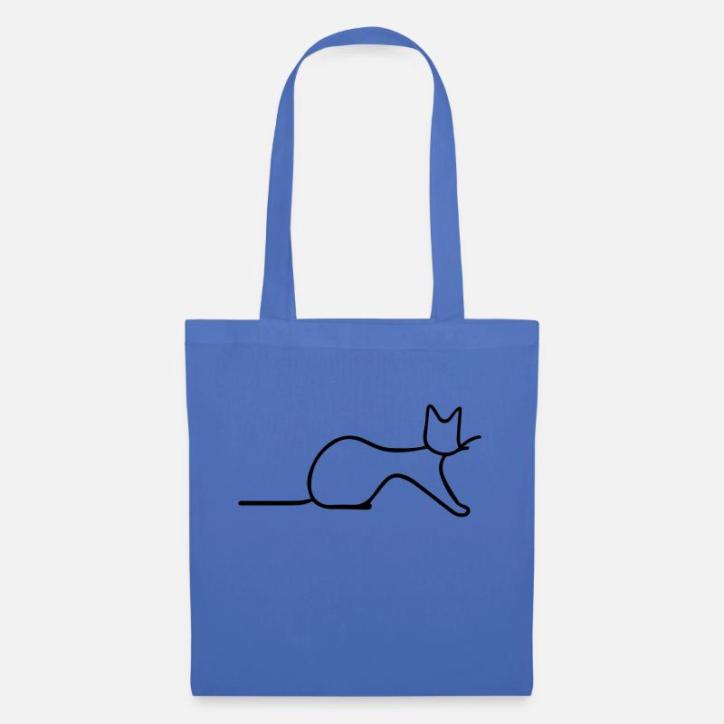Katze - Stoffbeutel - Hellblau
