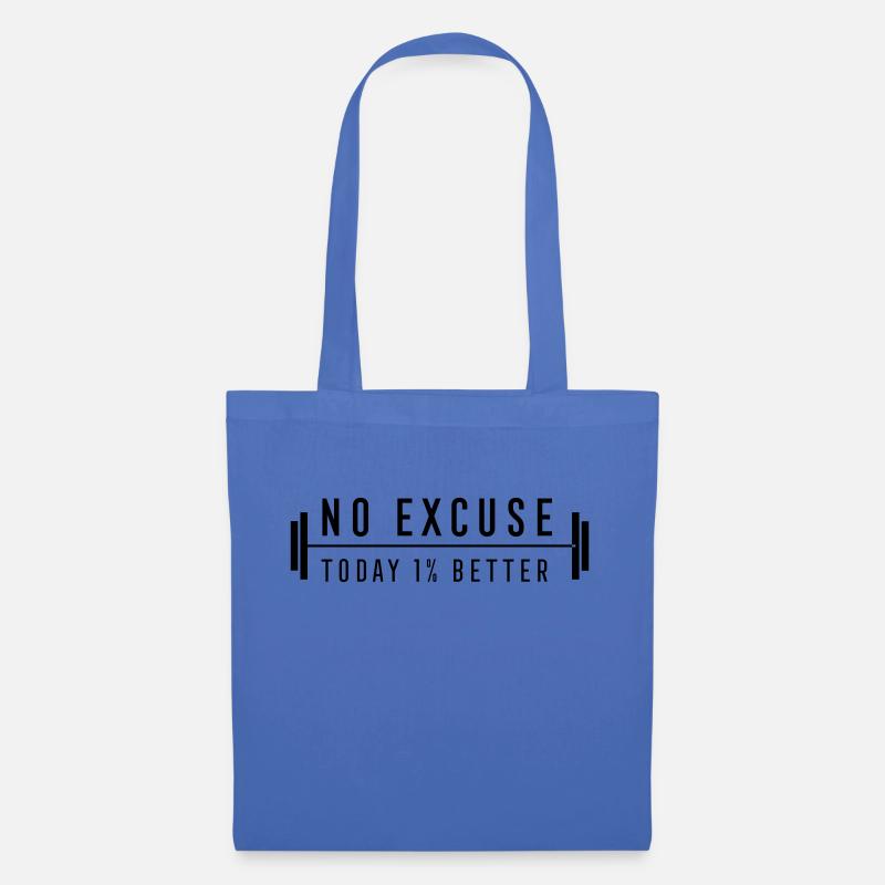 no excuse 1% better - Stoffbeutel - Hellblau