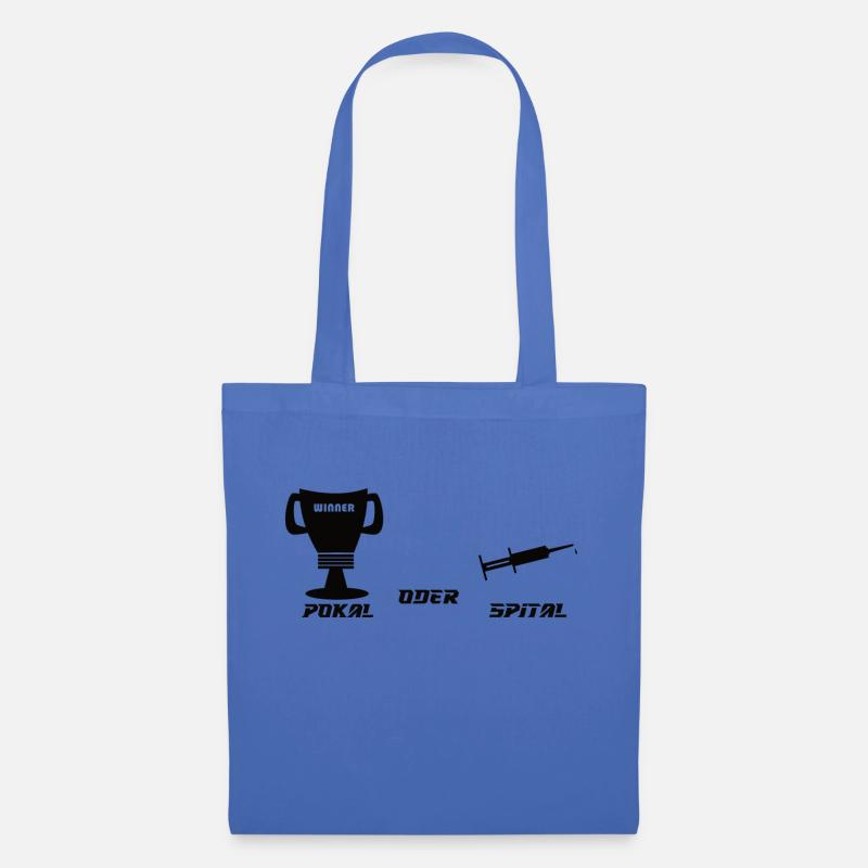 Pokal oder Spital schwarz - Stoffbeutel - Hellblau