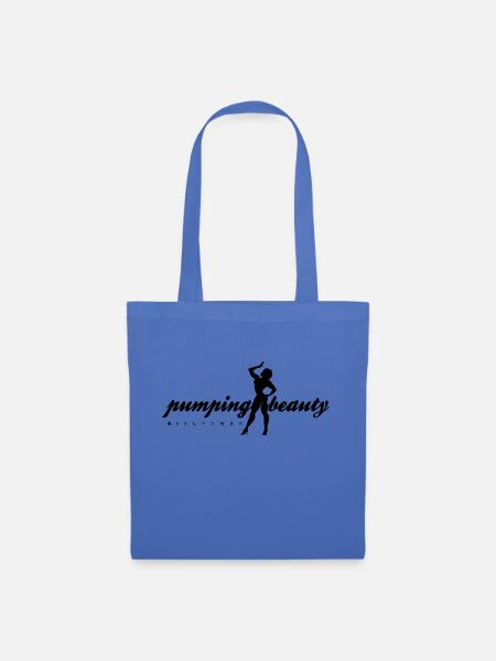 pumping beauty schriftzug - Stoffbeutel - Hellblau