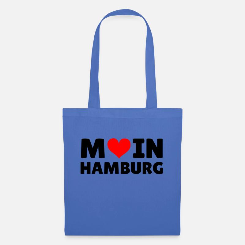 Moin Hamburg mit Herz - Stoffbeutel - Hellblau