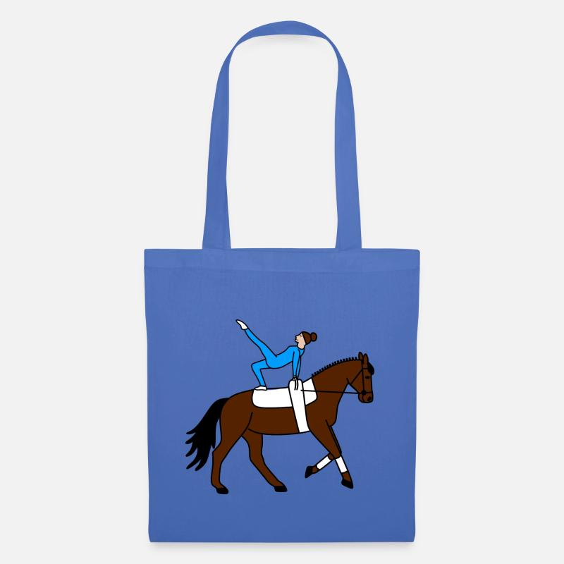Voltigieren auf Pferd - Volti Pferde Geschenk - Stoffbeutel - Hellblau