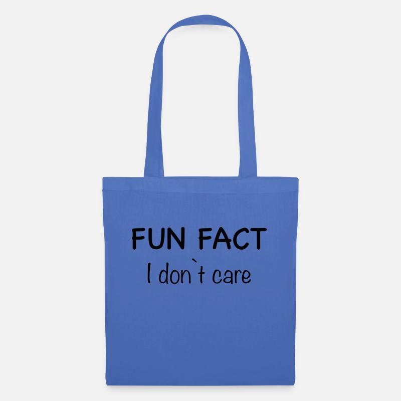 FUN FACT I don`t care - Stoffbeutel - Hellblau
