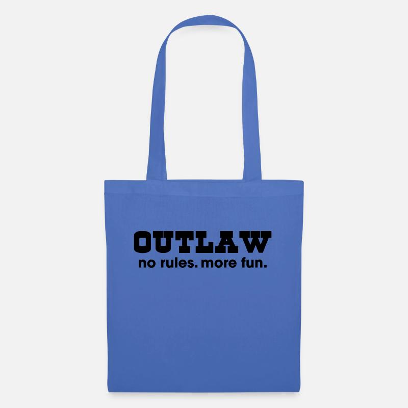 Outlaw - no rules more fun - Stoffbeutel - Hellblau