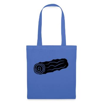 noir arbre tronc plancher de bois bois de chauffage huette bois - Sac en tissu - bleu pâle - Devant