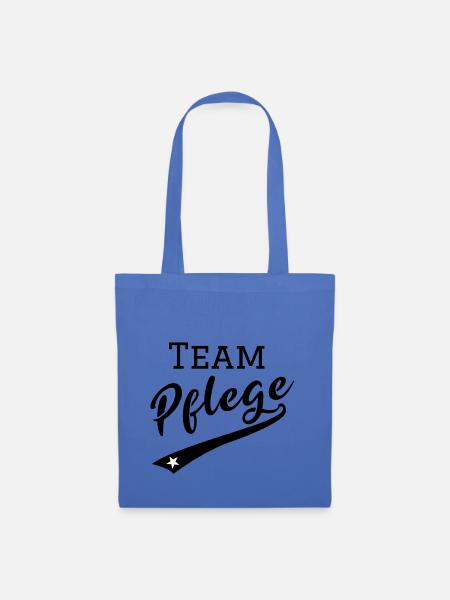 Team Pflege im vintage style | Team & Pflegestuff - Stoffbeutel - Hellblau