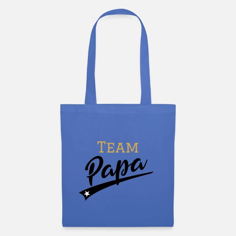 Team Papa | Teamwork | Retro style Vatertag | Fest - Stoffbeutel - Hellblau